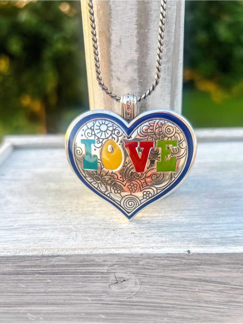 Brighton Summer of Love Reversible Heart Necklace NWT